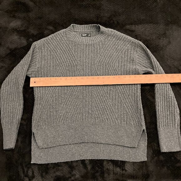 Women's Size M Simply Vera Vera Wang Directional Rib Pullover Sweater Gray NEW - Picture 13 of 16